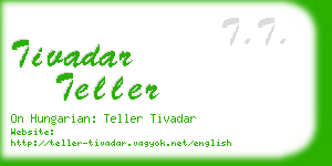 tivadar teller business card